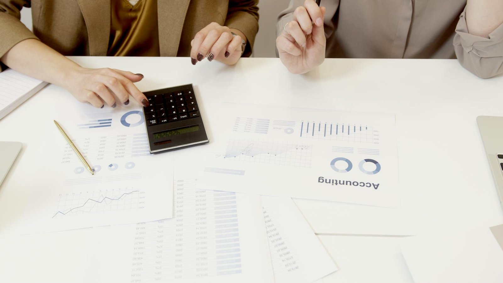 UAE free zone company auditors reviewing QFZP financial documents