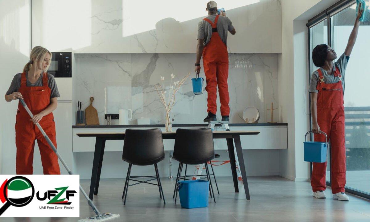 UAE free zone cleaning and facility management company setup guide 2026 — RAKEZ ANCFZ IFZA comparison