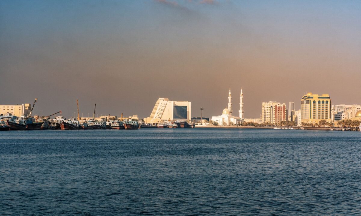 SAIF Zone Sharjah company setup 2026 — panoramic view of Sharjah skyline for business setup guide