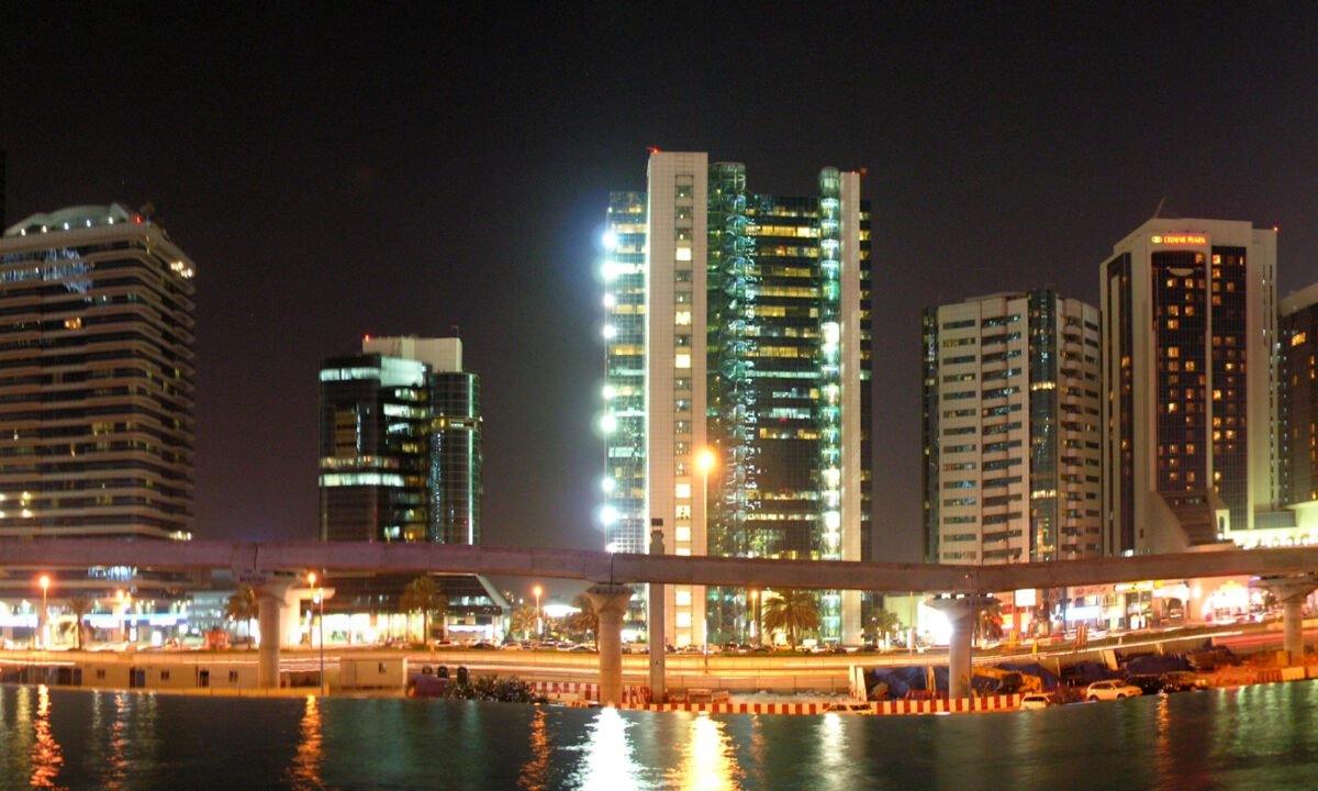 Sheikh Zayed Road business district skyline, Dubai, UAE